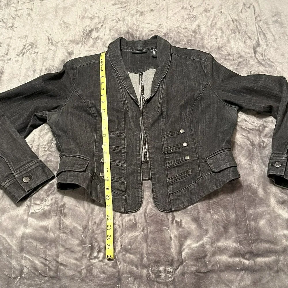 New York & Company Charcoal Gray Denim Blazer - Picture 7 of 10